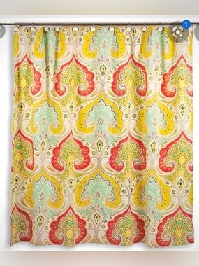 Echo Design Jaipur Cotton Paisley Shower Curtain 72x72 NIP